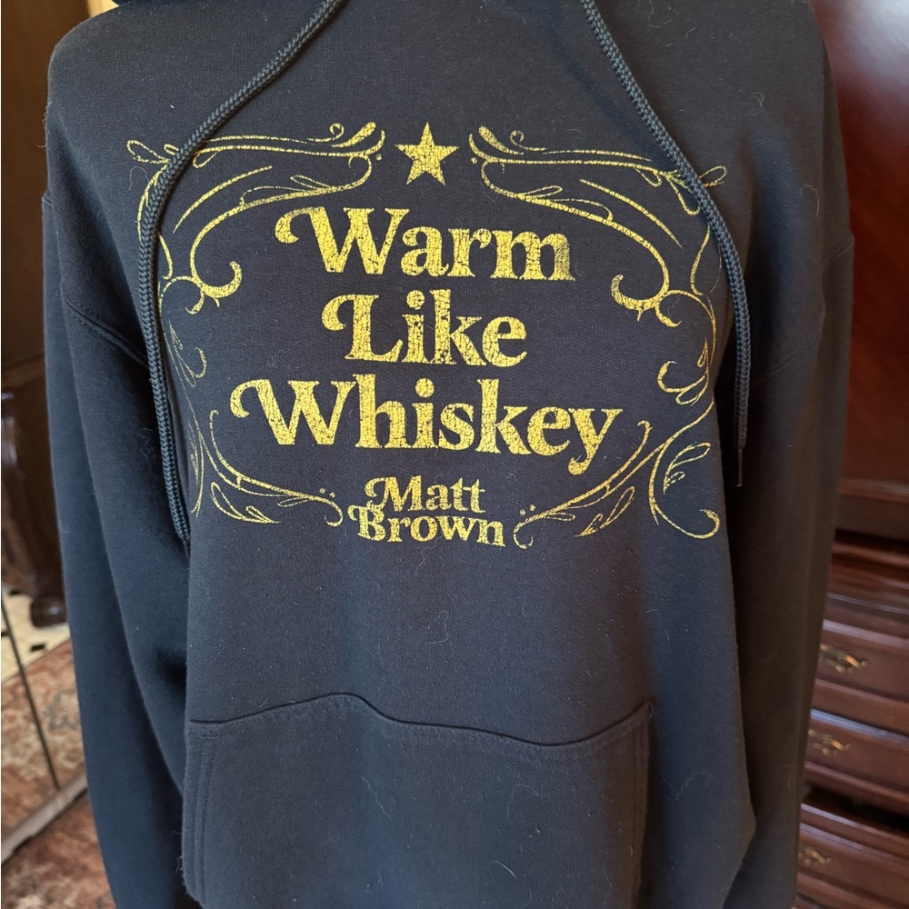 Black Hoodie with Yellow Print